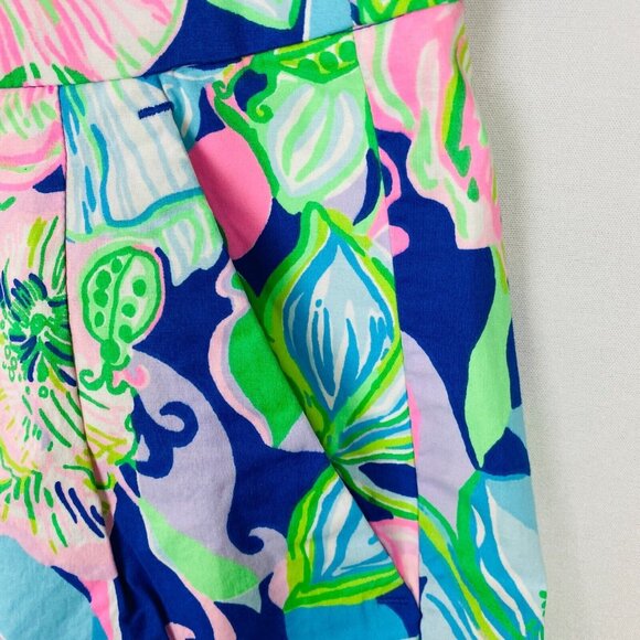 Lilly Pulitzer Shorts Womens Kaden 4 Inch Floral Ladybugs Colorful 00 New - Picture 3 of 9